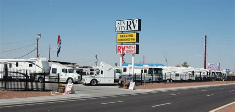 Sun city rv - 2022 Keystone RV Montana 3791RD. 2019 Keystone RV Montana 3560RL. Sun City RV is an RV consignment dealership and ATC Aluminum trailer dealer in Peoria, AZ. We offer new and used motorhomes, fifth wheels, travel trailers, toy haulers and more. We have complete RV services, parts, financing and rv storage.